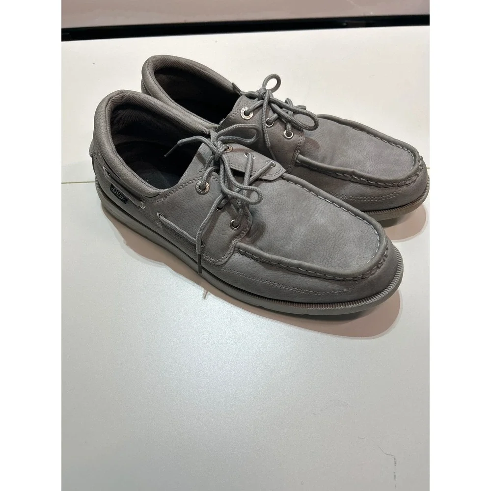 Bass Mens Boat‎ Shoes Lace Up Casual Comfort Loafers Gray Size US 10.5